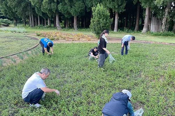 敷地内で採れたミントを使用したベルナティオオリジナルビール「シルクミントエール」の提供