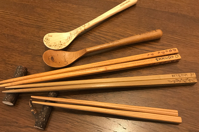 間伐材を使った工作体験