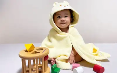 ミキハウスのバスポンチョセットをプレゼント