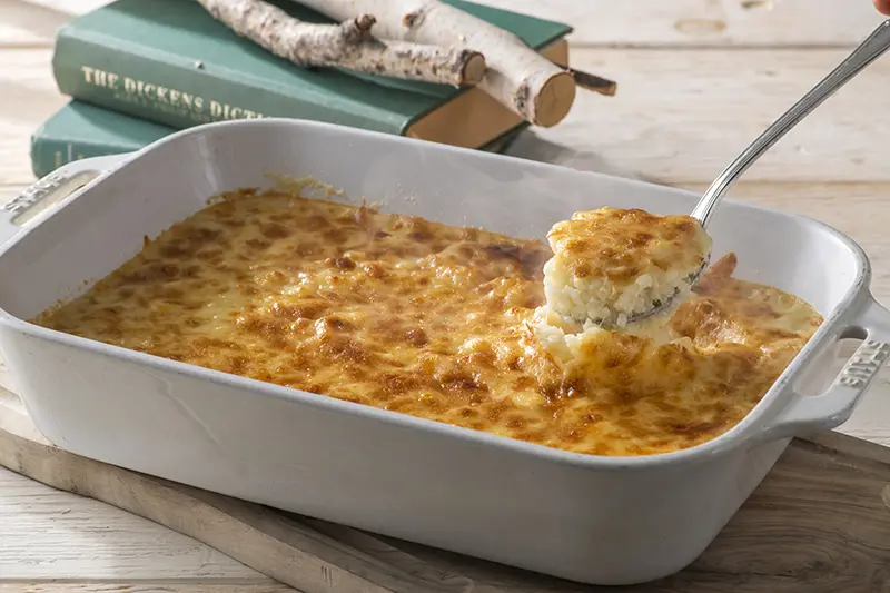 ヤスダヨーグルトモッツァレラチーズのリゾットグラタン